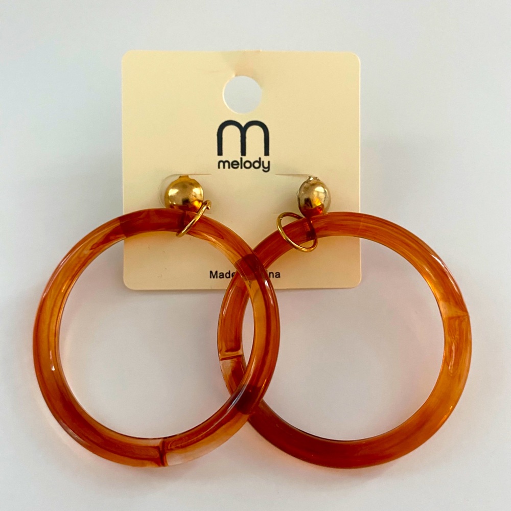 clear orange hoops